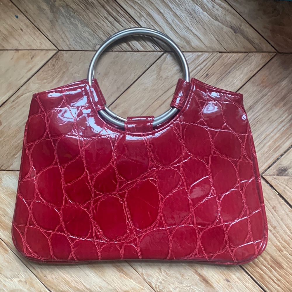 Giannini Burgundy snakeskin purse